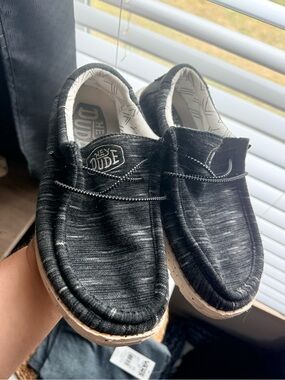 Hey Dude Kids Black Casual Slip-On Sneakers